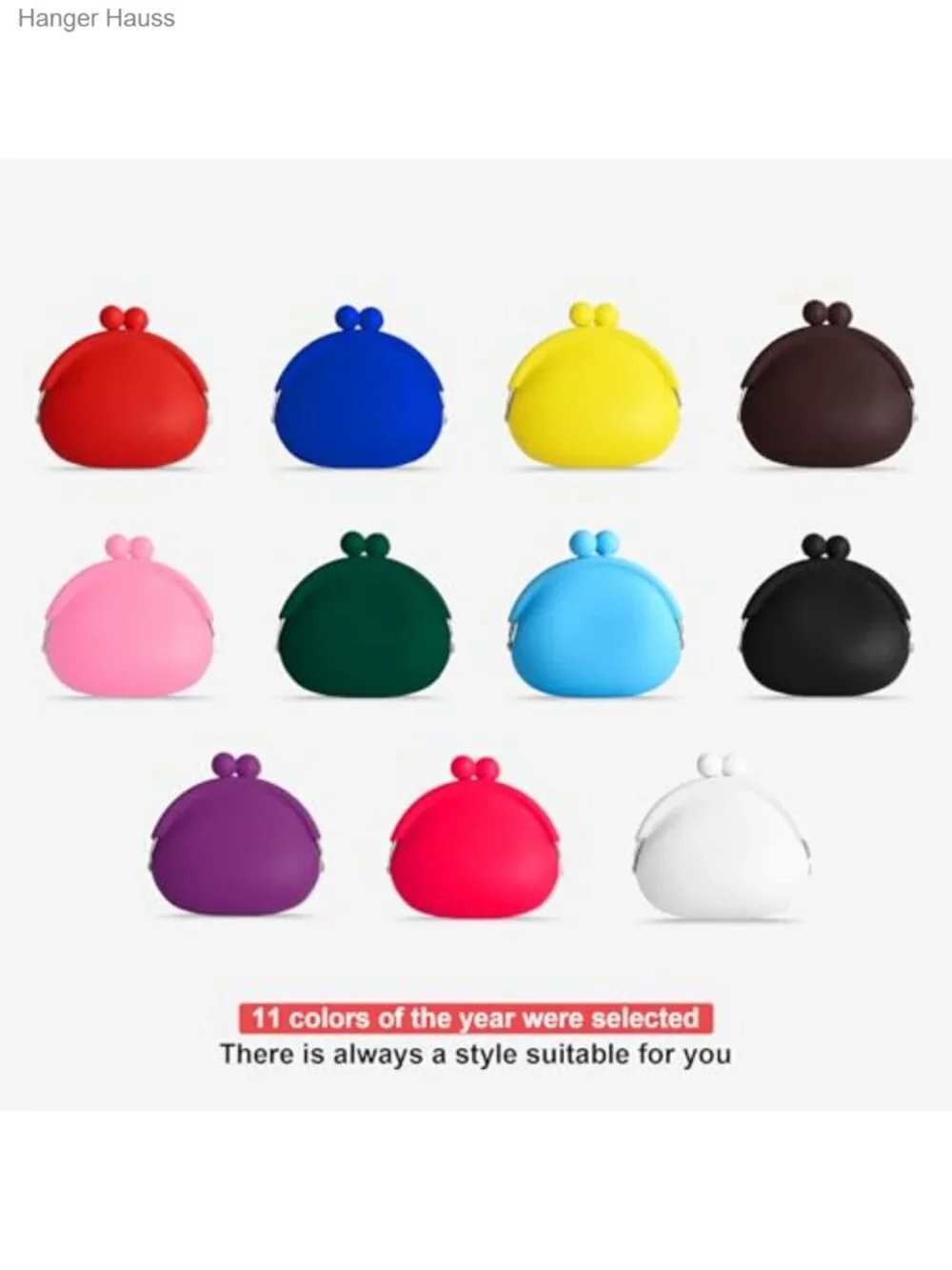 Silicone Kiss Lock Coin Purse with Alloy Steel Closure - Small Pouch for Coins,